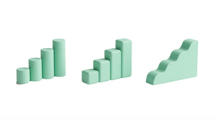 Obraz premium Green Growth Graphs, featuring bars, statistics, finance, business, analysis, data visualization, metrics, trends, performance, increase, success, marketing