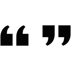 Obraz premium Black quotation marks graphic design vector illustration