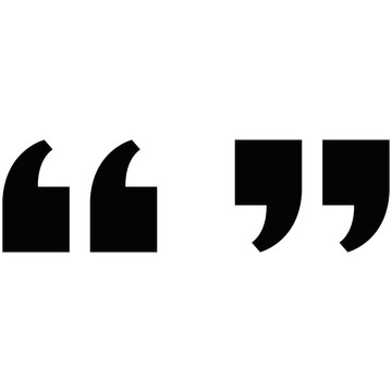 Black quotation marks graphic design vector illustration