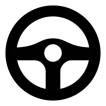 Minimalist car steering wheel icon design