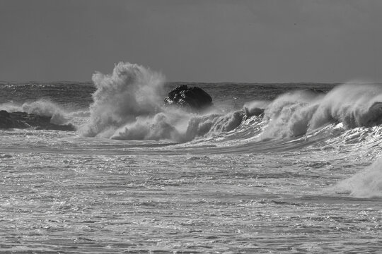December rough sea