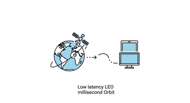 Low Latency LEO Satellite Orbiting Earth Connecting to Devices