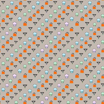 Chef Hats Kettles and Funnels Pattern