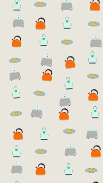 Kitchen Icons Seamless Pattern