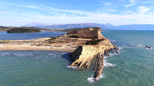 Dalan Beach South Cliffs Albania Aerial View