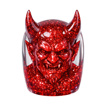 PNG Sparkling red devil sculpture