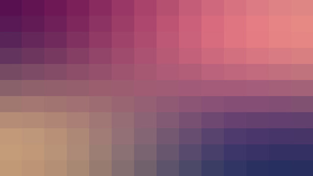 Abstract pixel art gradient background in pink and purple tones with digital mosaic grid texture for modern graphic design and creative media presentation projects