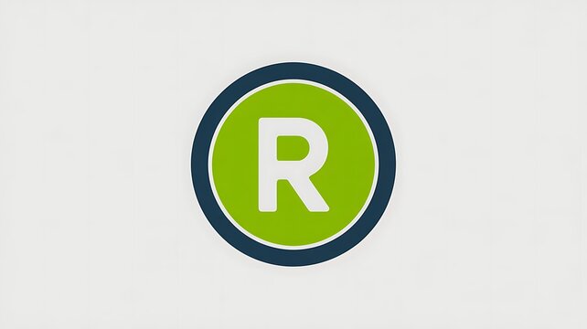 Registered trademark symbol icon in green