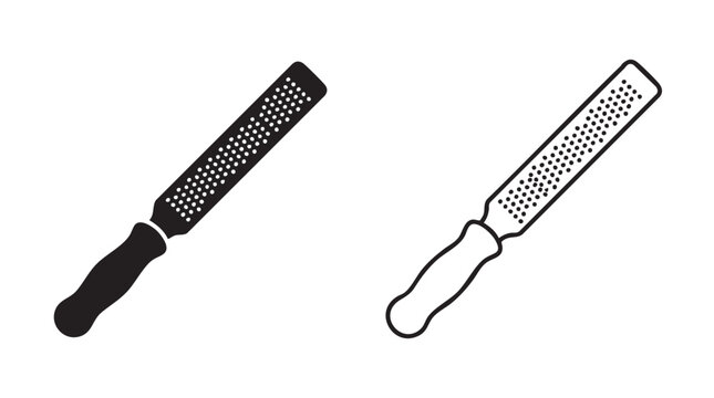 zester vector icon with silhouette and line art design for culinary silhouette with line art vector icon