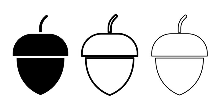 Black shield icon set, flat security design