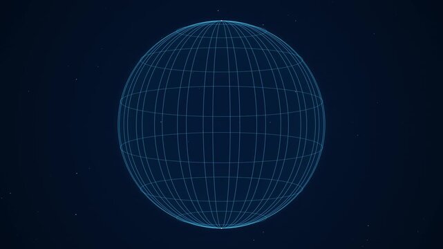 Animated Abstract Technology Particle Network Digital Background Loop Motion Graphic Loop Featuring Futuristic Digital Technology Elements for Corporate and UI Presentations