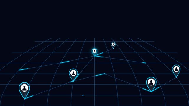 Animated Artificial Intelligence Automation Neural Network Hud Technology Motion Graphic Loop Featuring Futuristic Digital Technology Elements for Corporate and UI Presentations