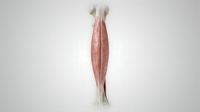 Detailed Anatomical Illustration of Human Muscle Structure and Anatomy