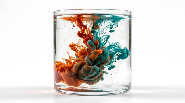 Colored ink colliding in water a vibrant and fluid photographic composition