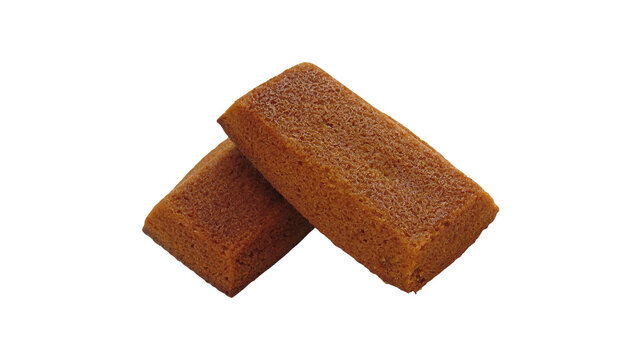 Two rectangular chocolate biscuits isolated on white background with rectangular cookies baked goods sweet snack crunchy texture brown cookies isolated objects food item sweet treats biscuits