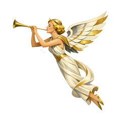 Obraz premium PNG Elegant angelic figure illustration