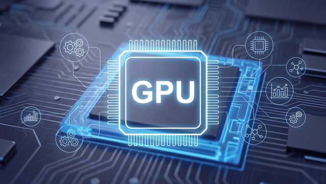 GPU graphics processing unit chip technology for artificial intelligence computing hardware data processing and high performance computer engineering