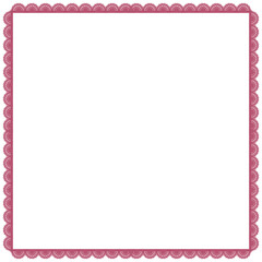 Fototapeta premium Pink Lace Border Frame Illustration 