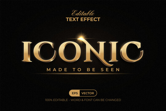 Gold Iconic Editable Text Effect