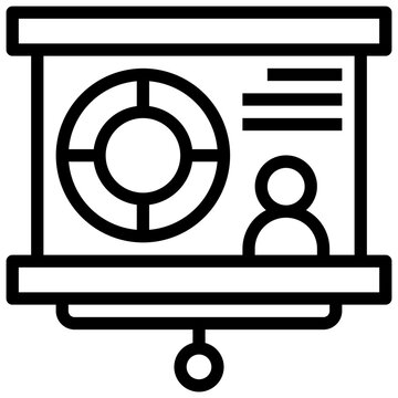 Business presentation target strategy illustration