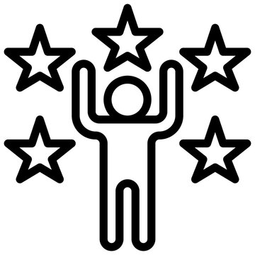 Winner achievement trophy success illustration