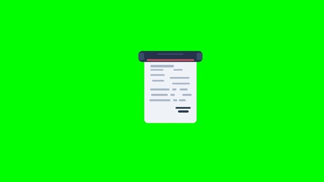 OCR Document Processing Animation on Green Screen