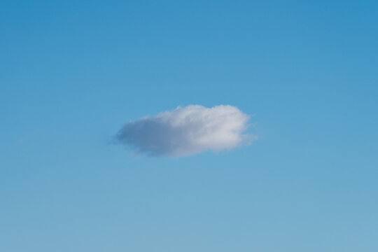 Single Cloud in Blue Sky