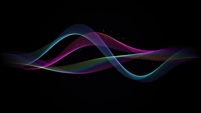 Silent quantum technology abstract lines background