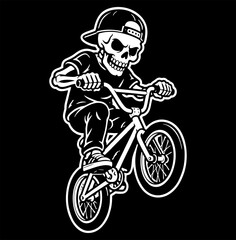 Fototapeta premium A BMX logo mascot vector illustrator 