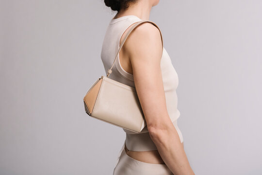 Beige Shoulder Handbag Minimal Fashion Accessory