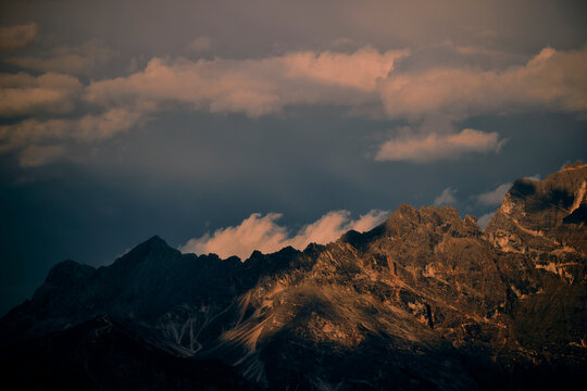 Cloudy morning in the Dolomites