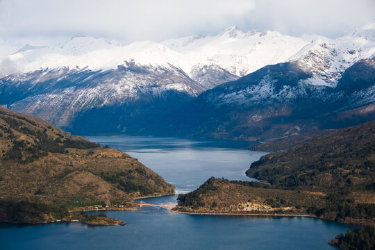 Bridge Over Patagonian Lake Waters