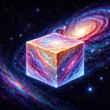 Cosmic Cube Nebula and Galaxy