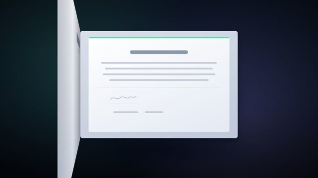 Animated Browser Window Opening with Placeholder Text