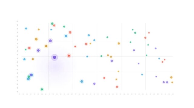 Animated Scatter Plot with Colorful Data Points