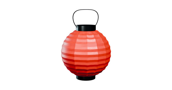 Traditional chinese lantern in a transparent background