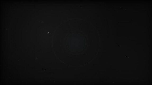 Minimalist dark space background with concentric circle pattern and faint stars