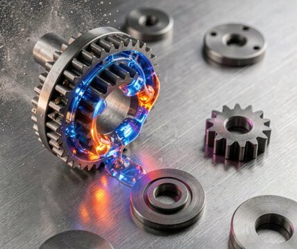Industrial metal gears lubricated with high performance grease