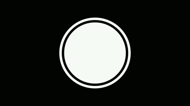 Bold number seven inside a white circle on a black background for countdown motion graphics