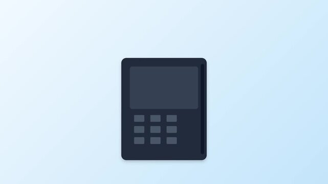 Payment Terminal Processing Credit Card Transaction with Success Checkmark and Floating Gold Coins