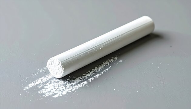 Single white chalk stick with simple classroom writing design