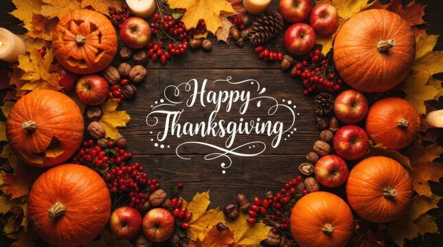 Thanksgiving Pumpkin Harvest Background