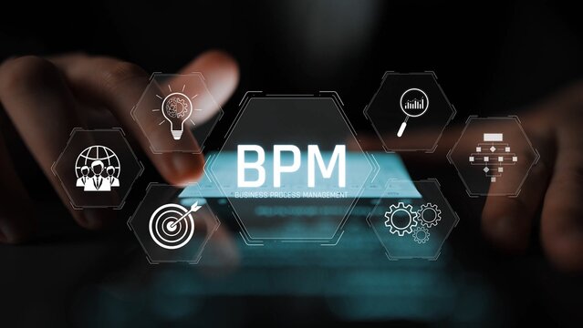 Business Process Management concept showing workflow analysis, process optimization, team collaboration, automation, and performance improvement Marrow