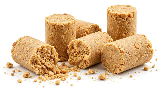 Brazilian Pacoca Peanut Candy Crumbly Sweet Cylinder

