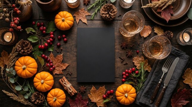 Thanksgiving Table Flat Lay