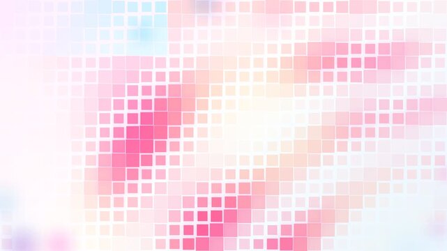 Abstract pink and blue square grid mosaic background pattern with soft pastel gradient colors for digital designs