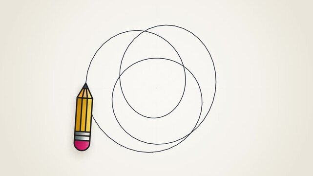 Simple pencil drawing isolated on clean white background illustration
