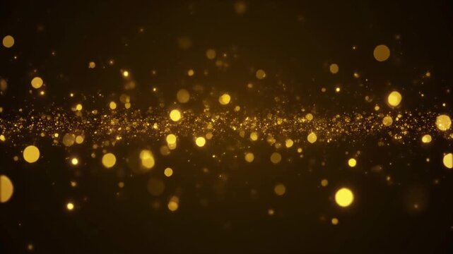 Golden bokeh drifting across a dark frame