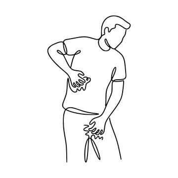 men feeling itching and scratching his back crotch