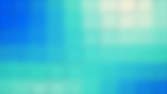 Abstract soft blue and teal gradient background with smooth light diffusion and blurry geometric mosaic pixel pattern design